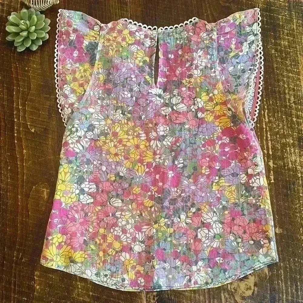 Kate Spade | Floral Dots Burnout Top